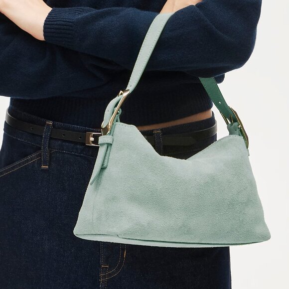 J. Crew Berkeley Suede Shoulder and Crossbody Bag - NEW - Picture 4 of 16